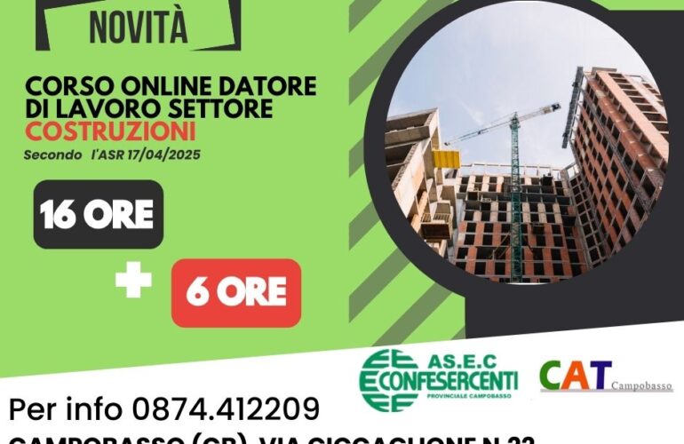 Corso Obbligatorio per Datore di Lavoro 16h + 6h