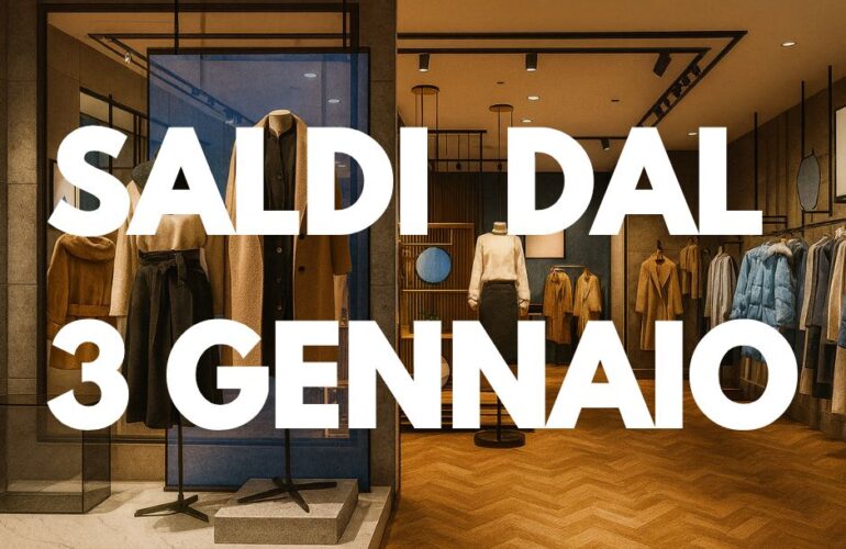 SALDI DAL 3 GENNAIO